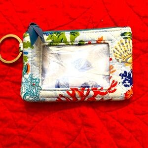 Key chain card holder. Aquatic